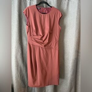Lafayette 148 New York Rust Midi Dress